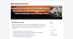 Desktop Screenshot of mainstreetforumnc.org